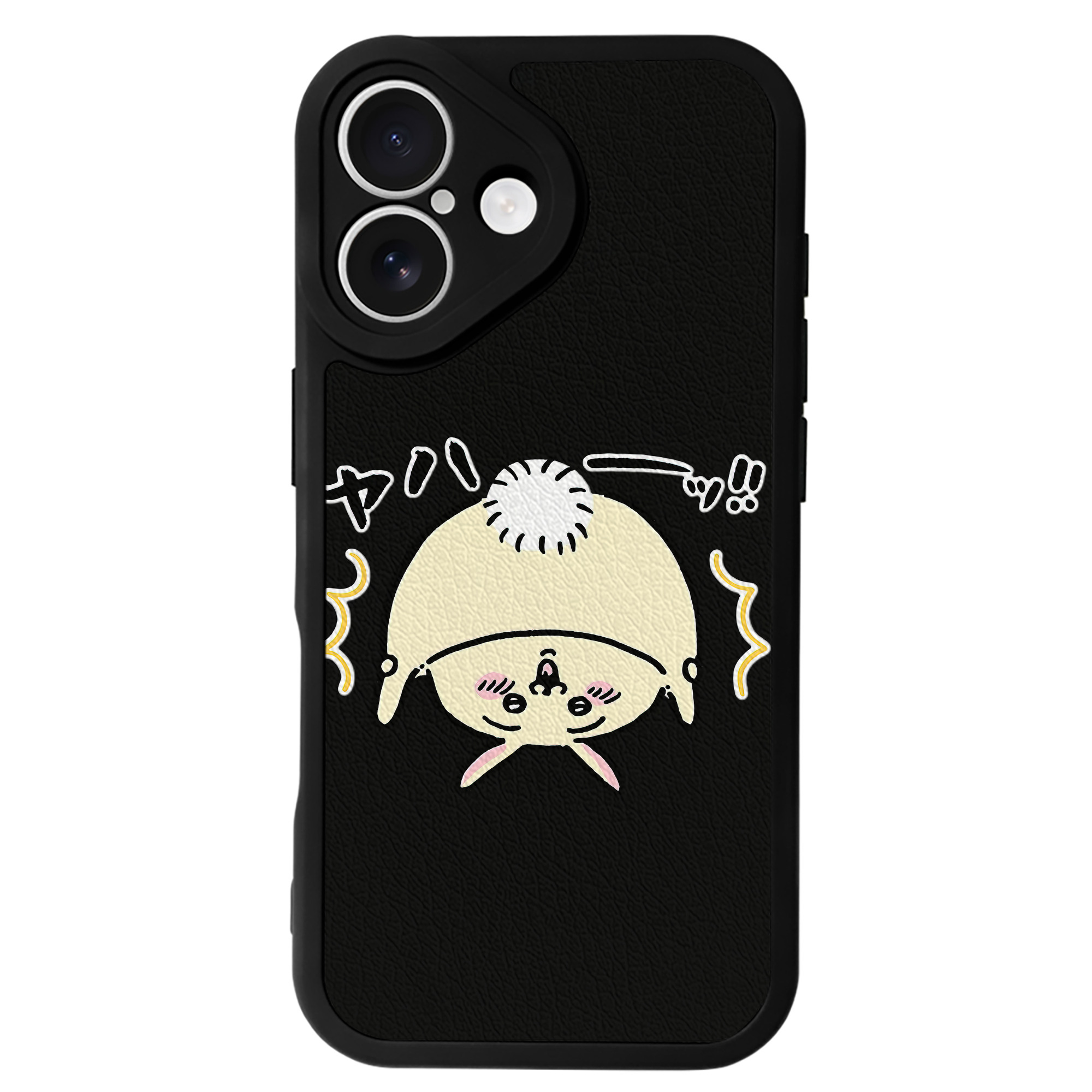（画像用） ちいかわ うさぎ Chii-kawa usagi 【iPhone 16シリーズ対応】シリコンスマホケース（レザー調） 材質：シリコン